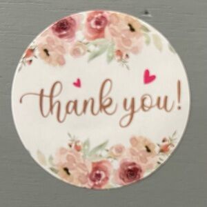 Floral Thank You Sticker